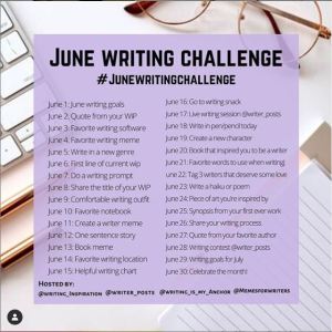 June Writing Challenge Week 1 – The Dawdling Writer